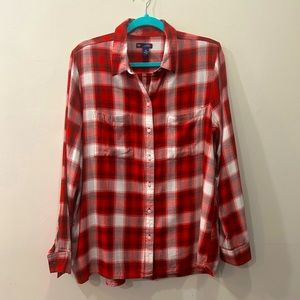 GAP Women’s Relaxed Plaid Flannel - Boyfriend Fit
